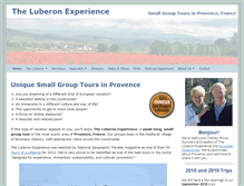 Tablet Screenshot of luberonexperience.com
